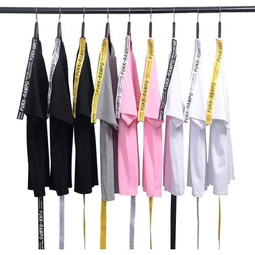 Europe And America Streetwear Harajuku T-shirt Men Silk Ribbon Weaving Funny T Shirts Hip Hop High Street Skateboard Kanye Tee