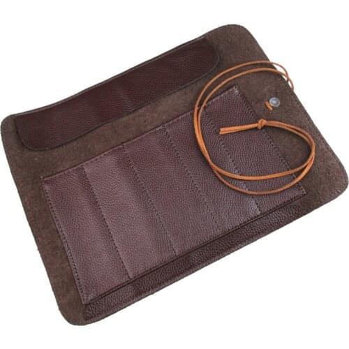 Tools Knives Roll Bag Carving Pocket Knives Leather Bag Storage Organizer