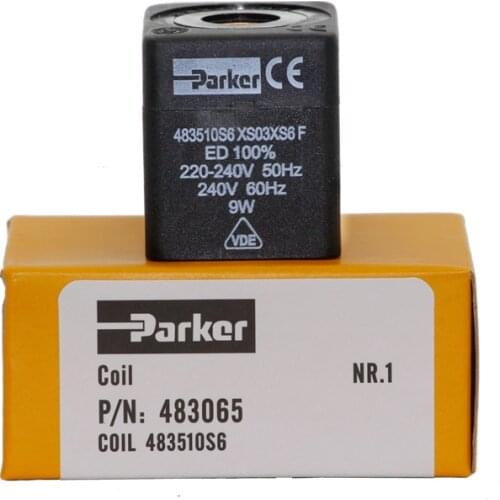 Parker Coil 4835106 XS03X6F AMIN ED100% 220V 50HZ 240V 60HZ 9W