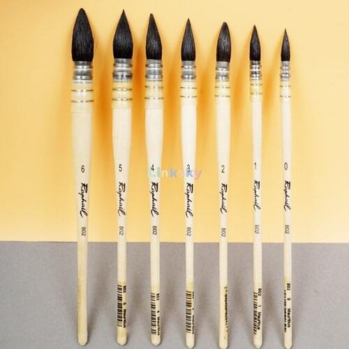 Raphael LOISIRS-SCOLAIRE 802 Watercolor Brush,Petit Gris Qualite Enseignement Tres Bonne Retention De La Couleur Peinture Fluide