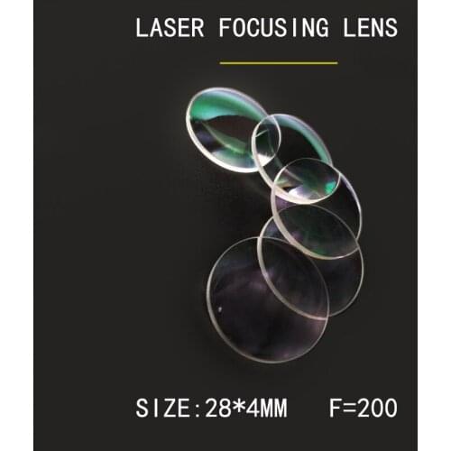 Weimeng laser lens 10 pcs 28*4mm F=200 laser focus mirror JGS1 QUARTZ glass 1064nm Plano-convex for Laser welding Machine