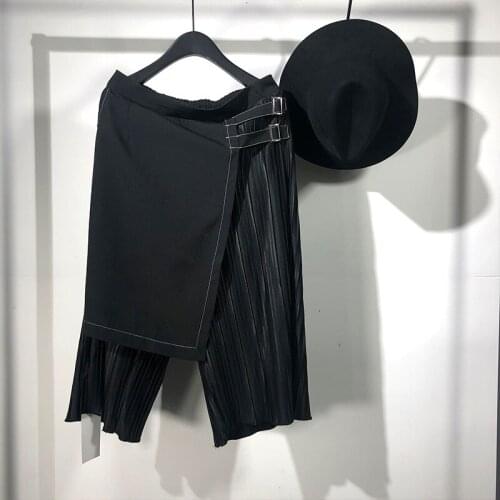 Owen Seak Men Casual Cross Pants Skirt High Street Wear Dark Ankle Length Pants Men Japanese Sweatpants Spring Harem Black Pants