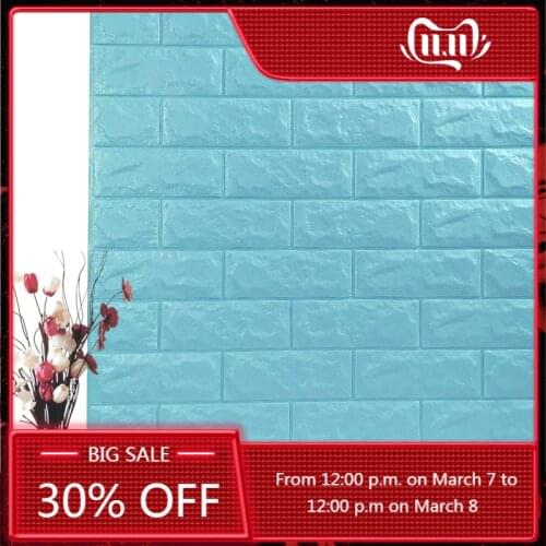 77*70cm 3D Wall Sticker Imitation Brick Bedroom Decor Waterproof Self-adhesive Wallpaper For Living Room TV Backdrop Decor