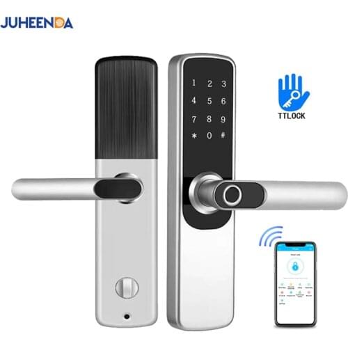 2021 New TTlock App Security Electronic Smart Door Lock, Digital Code Keypad Fingerprint Deadbolt Lock For Home Hotel Apartment