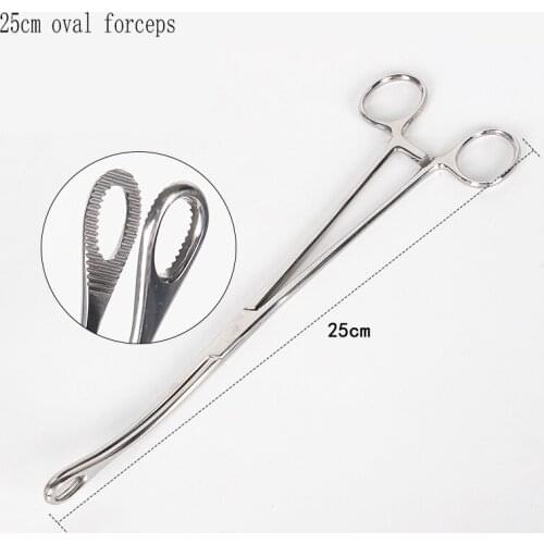 Oval pliers stainless steel large sterile pliers sponge pliers gauze cotton pliers