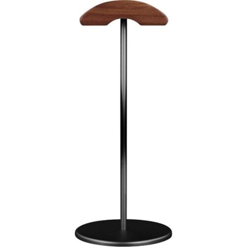 Headset Stand Natural Wood with Metal Non-Slip Base Game Headset Holder for All Headset Sizes