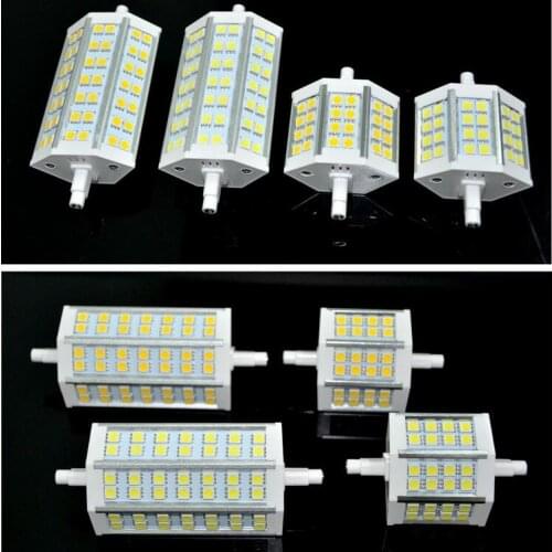 R7S LED 12W 15W 20W 25W 78mm 118mm 189mm J78 J118 J189 LED R7S Dimmable 5050 corn bulb Halogen Floodlight Free Shipping