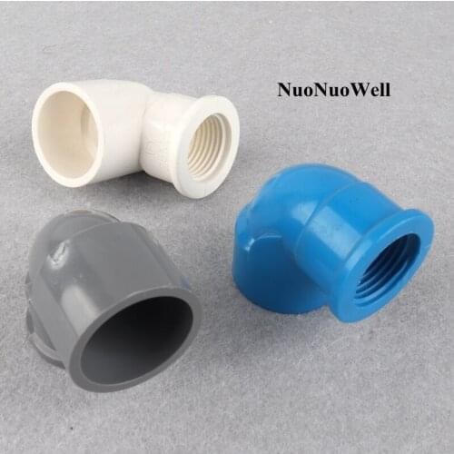 20pcs/lot 20~32mm To 1/2" 3/4" PVC Reducing Elbow Joints Garden Irrigation Water Pipe Connectors Aquarium Fish Tank Tube Joint