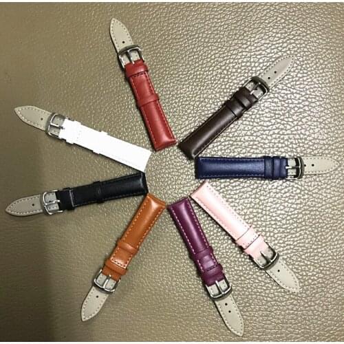 Wholesale 50pcs/lot genuine cow leather split leather second skin 12mm 14mm 16mm 18mm 20mm 22mm watch bands watch straps-2020071