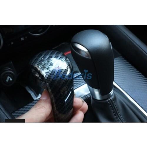 For Mazda 2 3 6 Axela ATENZA CX-3 CX-5 CX5 CX8 CX-9 2017 2018 2019 Carbon Fiber Look Gear Head Shift Knob Moulding Trim Sticker