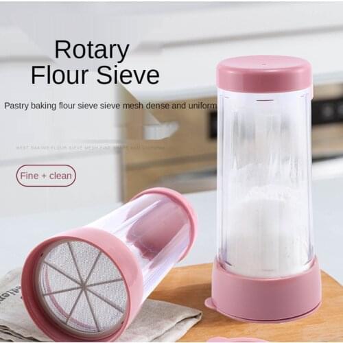 Hand-held Rotary Flour Sieve Home Kitchen Baking Accessories Semi-automatic Simple Flour Siever