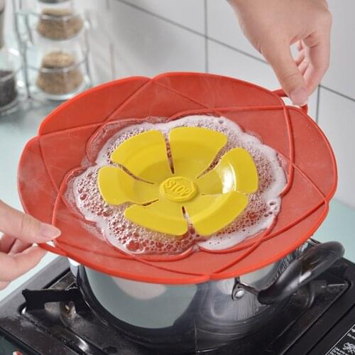 Silicone Lid Spill Stopper Pot Cover 26cm Diameter Cooking Pot Lids Utensil Kitchen Gadgets