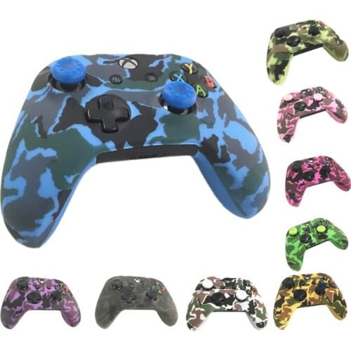 Silicone Guards Protective Skin Case for XBox One X One Slim Controller Protector Water Transfer Camouflage Cover Grips Caps
