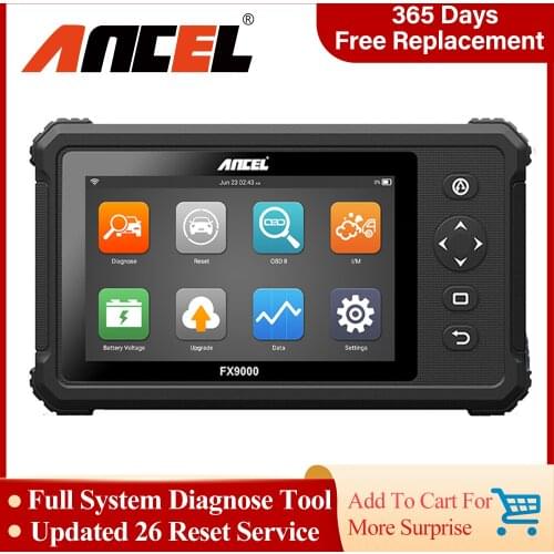 ANCEL FX9000 Full System OBD2 Scanner ABS TPMS EPB Oil Reset OBD2 Auto Scanner Multi-language Professional Car Diagnostic Tool