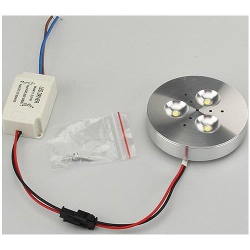 Led Accent Light 3W Super Bright Under Cabinet Puck Lighting Surface 30 Watt Equivalent 110V-240V Kitchen Lighting 3pcs/lot