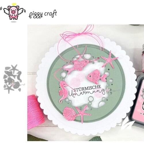 Piggy Craft metal cutting dies cut die mold Marine life decoration Scrapbook paper craft knife mould blade punch stencils dies