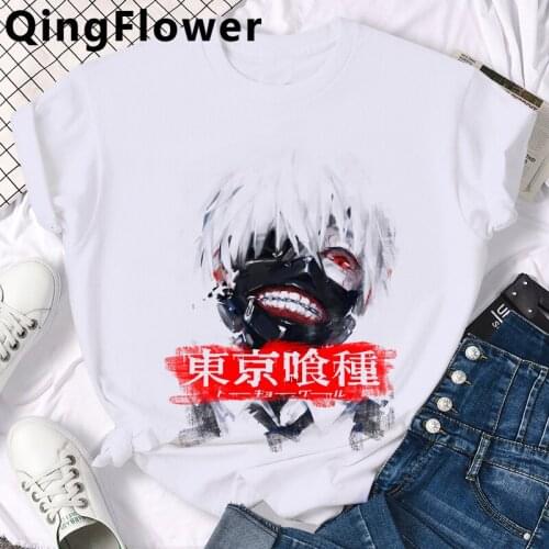 Anime Tokyo Ghoul Manga Kaneki Ken summer top tshirt male graphic tees tumblr couple summer top t shirt white t shirt plus size