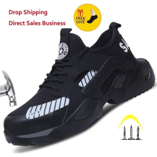 XPUHGM Men Work safety shoes 2020 fashion Outdoor Steel Toe Cap Anti-smashing Puncture Proof Construction sneakers Boots