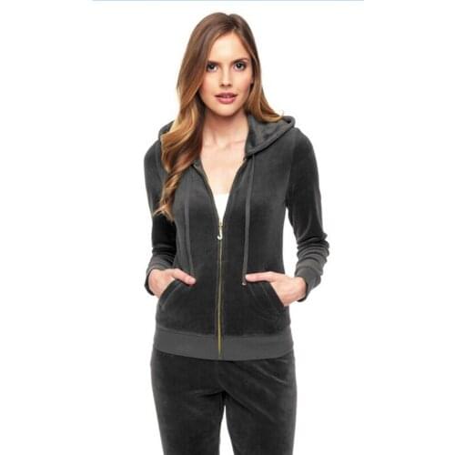 WomenS Brand Velvet Fabric Tracksuit pant suits Velour Suit Women Track Suit Hoodies And Pants red 13 colors