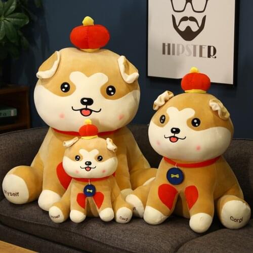 1pc 40/50CM New Cartoon Fat Corgi Dog Plush Toy Childrens Toy Girl Room Pillow Cushion Home Decoration Gift