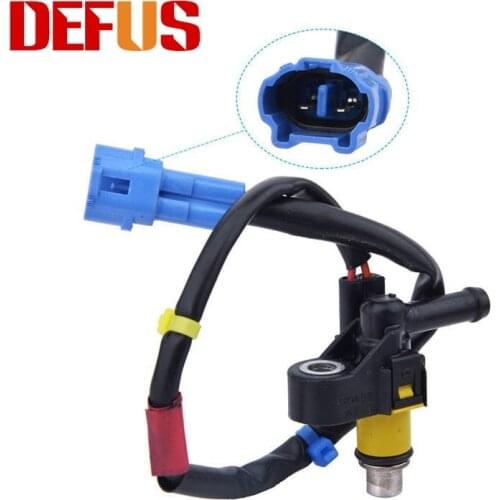 2PCS Motorcycle 100cc Fuel Injector Nozzle With Plug Wire 6 hole For Yamaha Replacement Injection Motorbik Bico New Model Yellow