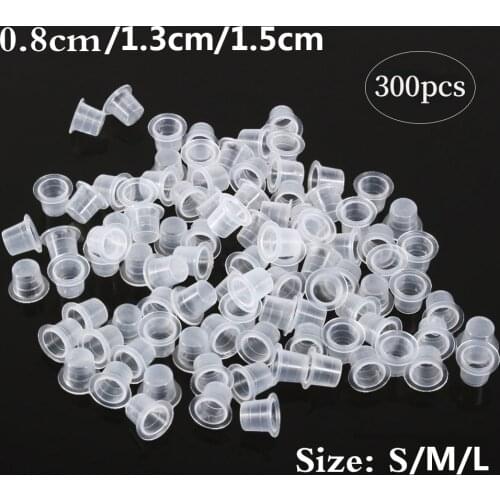 500Pcs 8mm 13mm 15mm Tattoo Plastic Tattoo Ink Cups Permanent Makeup Pigment Container Caps Disposable Holder Tattoo Accessory