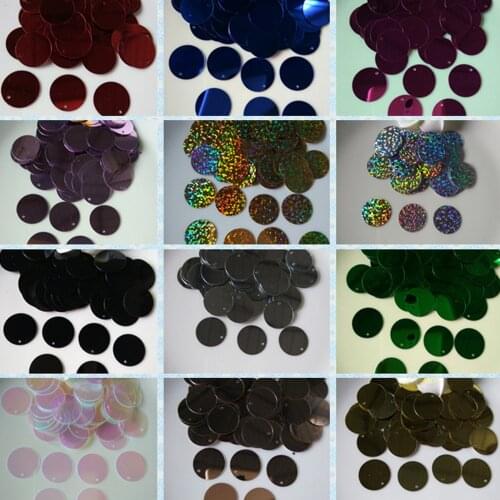 400Pcs 20mm Multicolor Sequin Plastic Round Loose Sequins Paillettes Sewing Wedding Craft Accessories DIY Accessory
