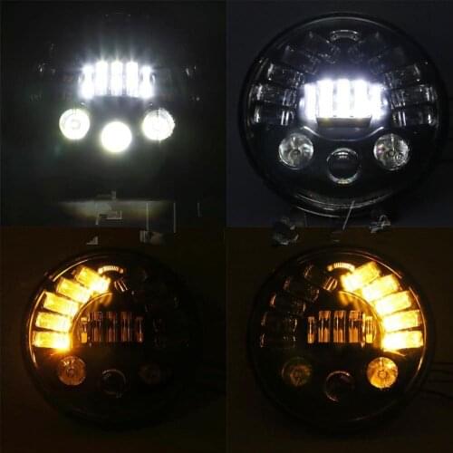 5-3/4" 5.75" Round LED left right Headlight for motorcycles SuperLow XL883L Iron 883 XL883N