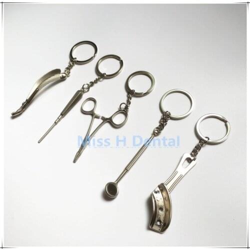 5pcs/set Assorted KEYCHAIN Dentist Dental Lab Dental Clinic Promo Great Gift