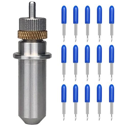 60 Degree 15pcs Plotter Blades Vinyl Cutter for Gcc Jaguar +1pc Blade Holder Milling Engraving Machine Cutting Tool