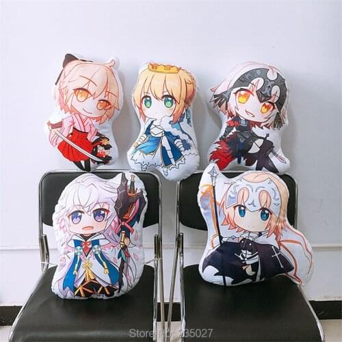 Anime Fate/Grand Order Figure Toys Fate/GO FGO Saber Joan of Arc Merlin Okita Souji Plush Doll Pillow 40cm Cosplay for Gift