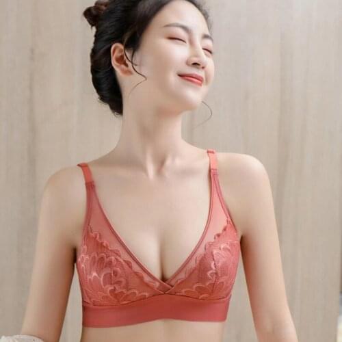 Plus Size Sexy Lace Bras For Women BH Hollow Out Bra Bralette Womens Underwear Delicate Embroidery Lingerie Brassiere