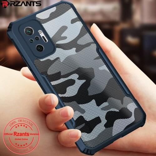 For Xiaomi Redmi Note 10 Pro Case Airbag Case Camouflage Acrylic PC+TPU Anti-knock Armor Back Cover For Note 10 Pro Max Rzants