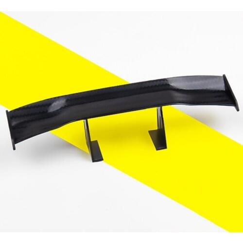 Car Tail Wing Styling Decor Model Carbon Fiber Twill Look Lightweight Tiny Mini Racing Rear Small Wing Spoiler Decoration