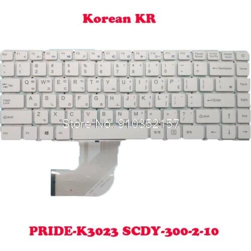 Laptop Keyboard For DICLE For Deck clickbook D14 R-R-DCz-D14 PRIDE-K3023 SCDY-300-2-10 Ver:A Korea KR White