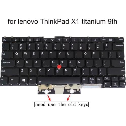 Original English laptop backlit keyboard for Lenovo thinkpad X1 titanium 9th US qwerty Notebook keyboards pc light SN20W22428