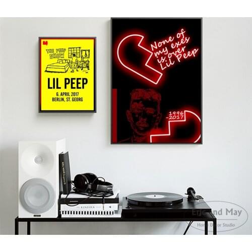 Lil Peep Cartoon Design Minimalist Canvas Art Print Painting Modern Wall Picture Home Decor Bedroom Decorative Posters No Frame