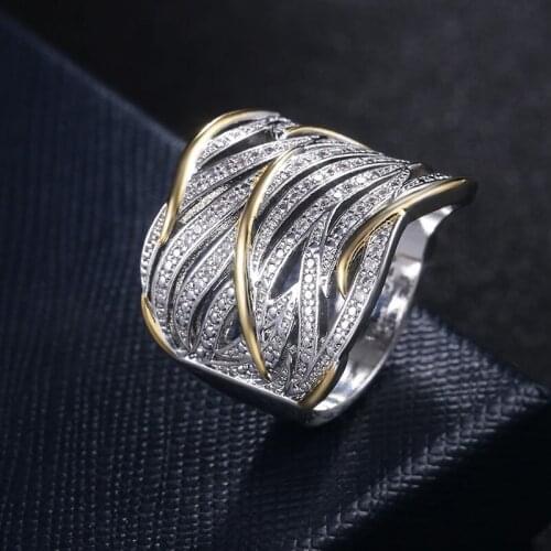 Modyle Fashion AAA Austrian Cubic Zircon Ring Men Silver Color Luxury Jewelry Rings for Women Ladies