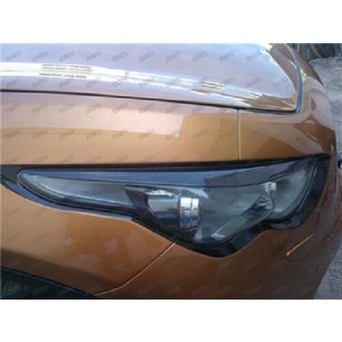 Carbon Fiber Headlight Eyebrows Eyelids for 2009-2013 Infiniti FX35 FX37 2010