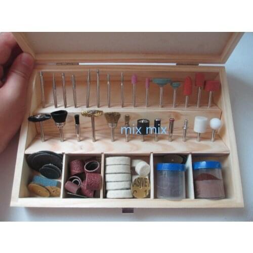 Fixmee 100PC Rotary Tool Attachment Dremel Mill Cutter Sanding Wire Brush Grinding Sawing Shaping Polishing Honing Accessories