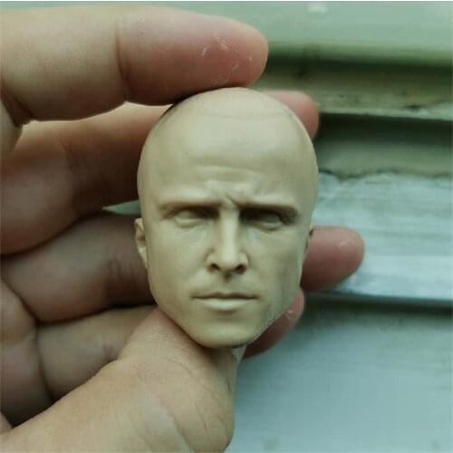 Unpainted 1/6 Scale Movie Star Character Pinkman Head Sculpt Model Head Action Figure Dolls For Hot Toys Figure Body No.61