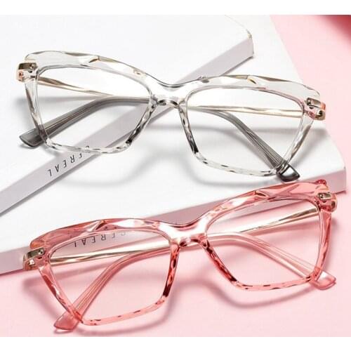 New Design Woman Glasses Optical Frames Metal Butterfly Shape Glasses Frame Clear Lens Eyeware Eye Glass