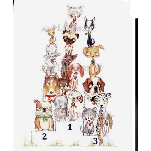 Dog Champion Award Transparent Silicone Rubber Stamp And Die Sheet Cling Scrapbooking DIY Cute Pattern Photo Album