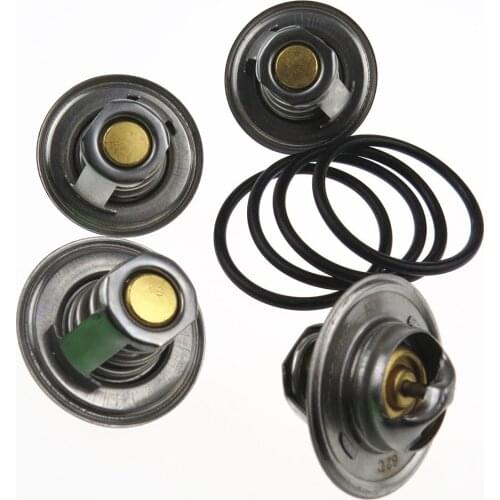 Qty 4 050121113H Engine Coolant Temperature Regulator 82 Degrees With Black Rubber Sealing Ring For VW Golf MK5 Passat Touran A6