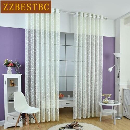 Modern pastoral style high-grade lace tulle curtains for kitchen living room bedroom 3 colors can be selected luxury Voile drape