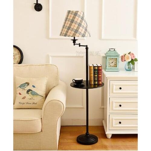 Floor lamp living room bedroom simple storage vertical coffee table tray remote control decorative lamp