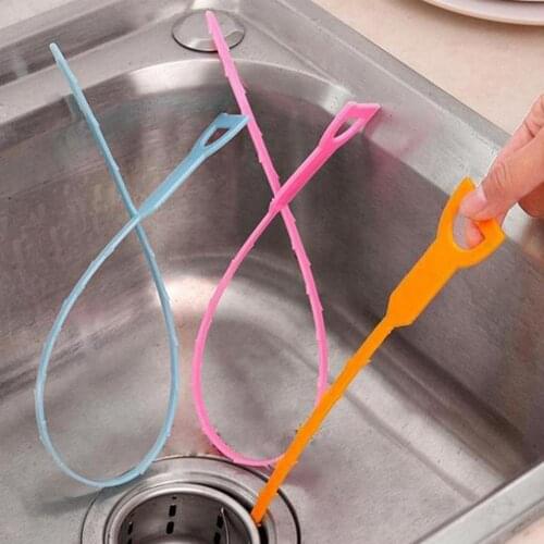 Convenient 51cm Plastic Kitchen Bathroom Sink Pipe Dredge Drain Cleaner Pipeline Hair Removal Wash Basin Toilet Long Sewer Line