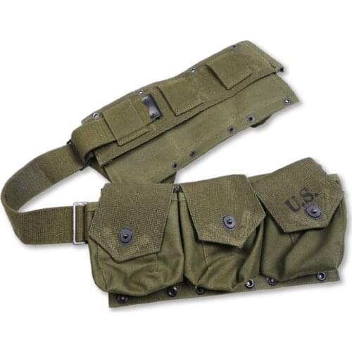 WWII WW2 US ARMY SIX CELL POUCH TACTICAL POCKETS PURE RIBBON TOOL POUCH