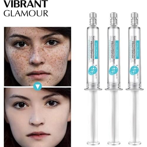 VIBRANT GLAMOUR Hyaluronic Acid Face Serum Anti-Wrinkle Aging Moisturizing Firm Whitening Shrink pores Brighten skin Essence