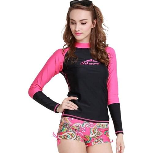 UV Protection Womens Compression Long Sleeve Rash Guard Top Sportswear Rashguard Swimwear Top Shirt